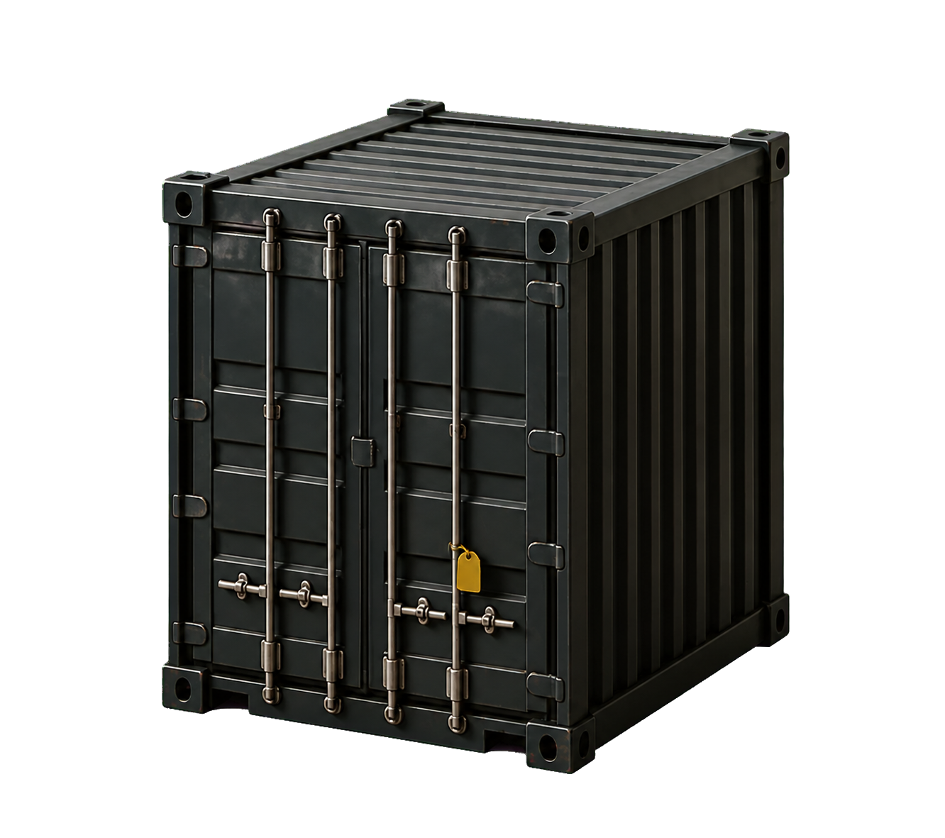 3D illustration of a shipping container, representing the logistics side of the Coffeenomics network.